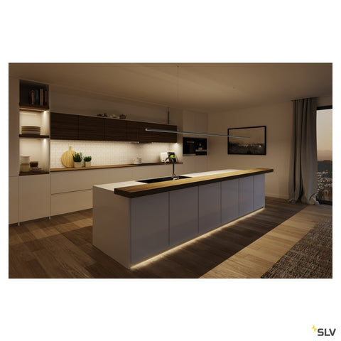 GRAZIA10,plat,canelat,2m,negruLED, Profil aparent