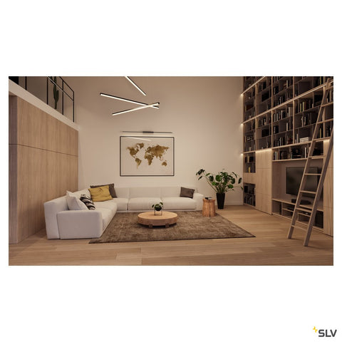 GRAZIA10,plat,canelat,2m,negruLED, Profil aparent