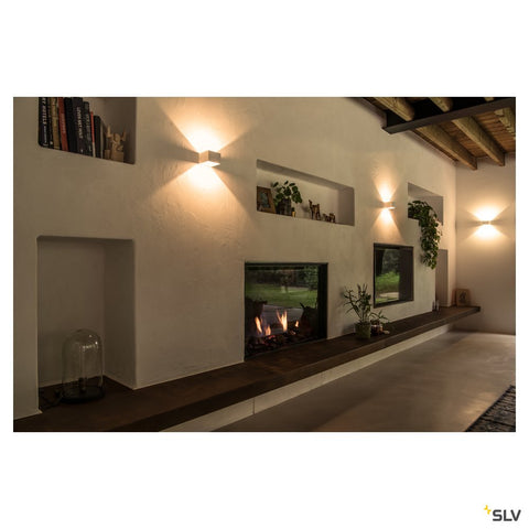 LOGS IN LED,alb,2000K-3000Klampa de perete, Dim pe calda