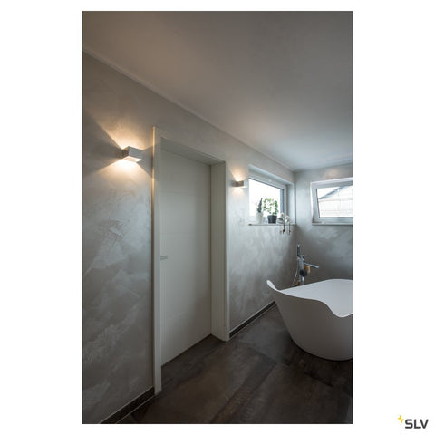 LOGS IN LED,alu/alb,2000K-3000Klampa de perete, Dim pe calda