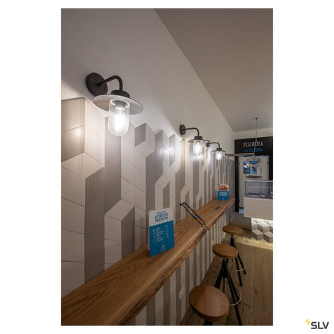 MOLAT E27,antracit,60W,IP44lampa de perete, Ext.