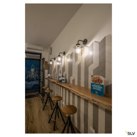 MOLAT E27,antracit,60W,IP44lampa de perete, Ext.