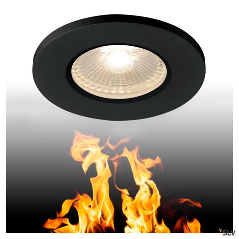 KAMUELA ECO LED,3000K,negru,dim anti-foc, IP65, 38°