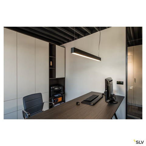 GLENOS pendant, mat negru, 1m, 52W, 4000K