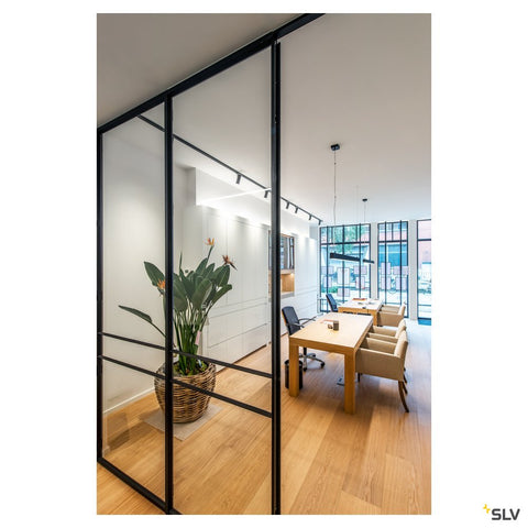 GLENOS pendant, mat negru, 2m , 103W, 3000K