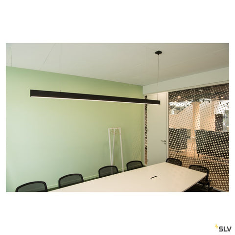 GLENOS pendant, mat negru, 2m , 103W, 4000K