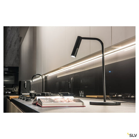 KARPO TL, LED Indoor table lamp, black, 3000K