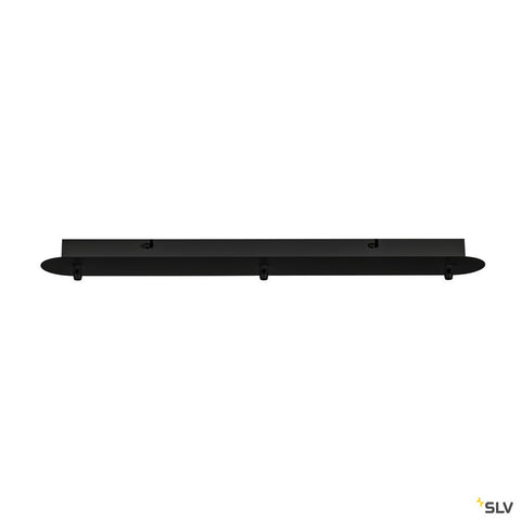 FITU triple ceiling plate, long, black