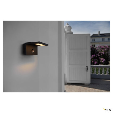 LED SENSOR WL, LED Outdoor wall light, IP44,anthracite,3000K