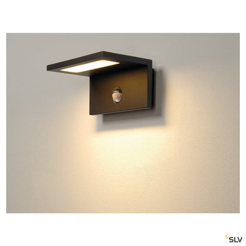 LED SENSOR WL, LED Outdoor wall light, IP44,anthracite,3000K