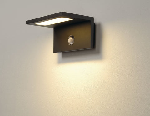 LED SENSOR WL, LED Outdoor wall light, IP44,anthracite,3000K