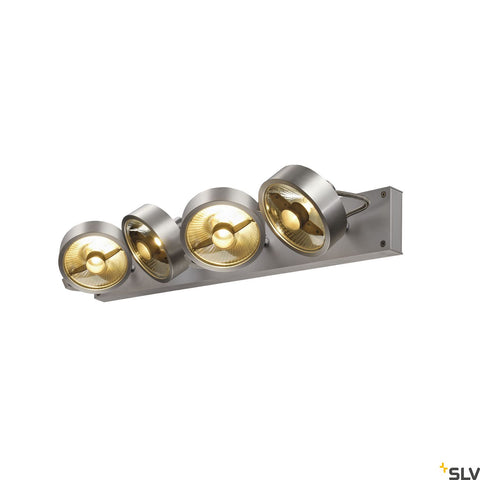 KALU CW, indoor  quad, QPAR111 brushed aluminium 4x75W