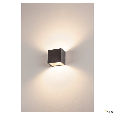SITRA CUBE WL,  anthracite, IP44, 3000K, 10W