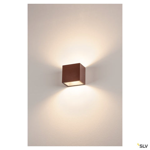 SITRA CUBE WL, rust coloured, IP44, 3000K, 10W