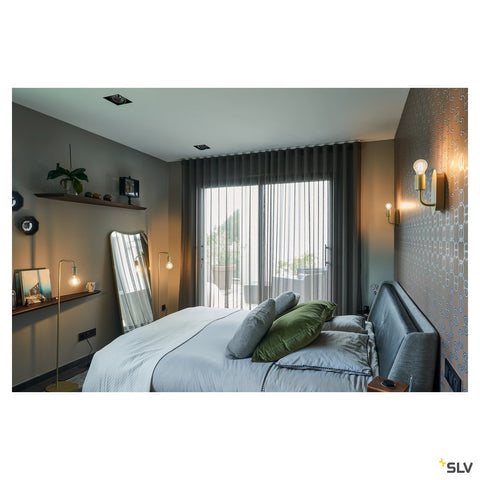 FITU FL, indoor floor stand, E27, soft gold, max. 24W