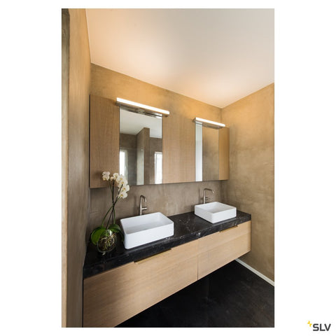 MARYLIN, LED Outdoor wall light, chrome, IP44, 3000K, 15W