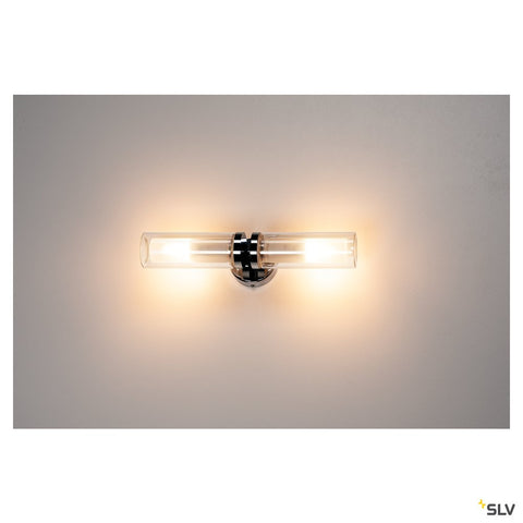 WL 106 cil perete, E14, max 2x40W, IP44, crom, sticla dubla