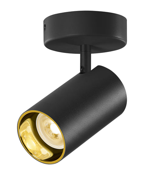 ASTO TUBE, spot cilindric, max. 1x10W, negru