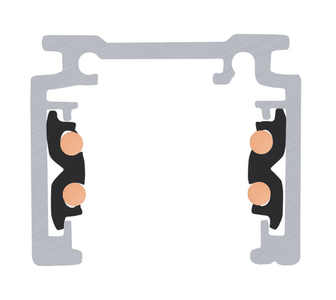 Sina montaj aparent, 3m, 48V TRACK, negru, DALI