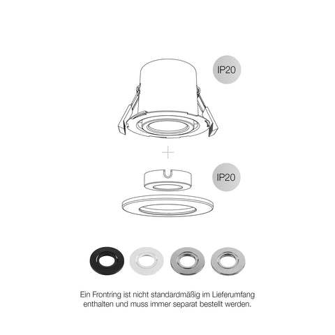 UNIVERSAL DOWNLIGHT MOVE PHASE 8W,927-965,38°,IP20,negru
