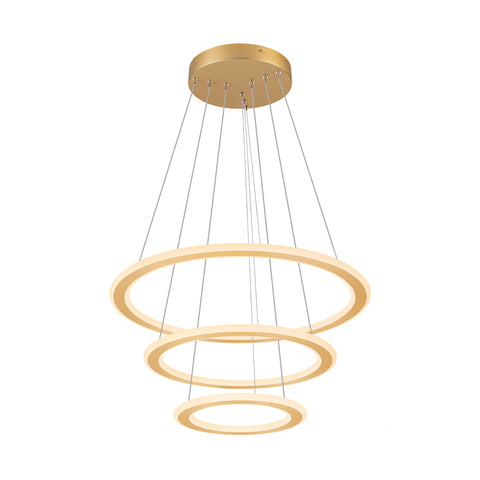 ONE FLAT, triplu, 300cm, 2700/3000K, DALI 2, Touch, alamă