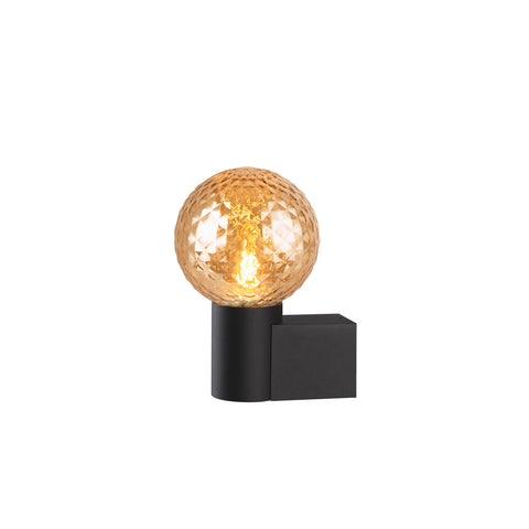 Lampă de perete VARYT rotundă 1x max. 6W E14 negru