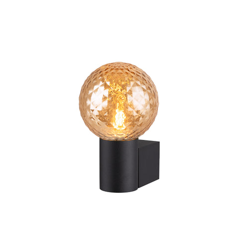 Lampă de perete VARYT rotundă 1x max. 6W E14 negru