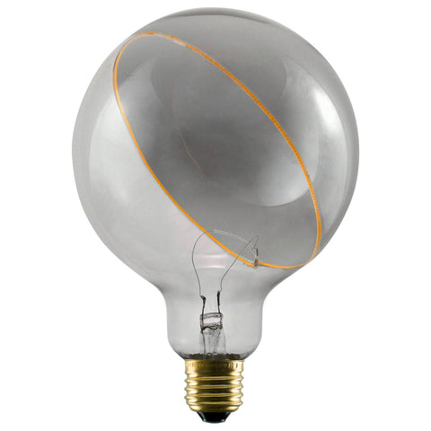 LED Illusion Globe 125 slanting top smokey E27 5W 2200K