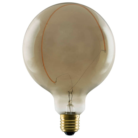 LED Illusion Globe 125 Crescent slanting smokey E27 6W 1,9K