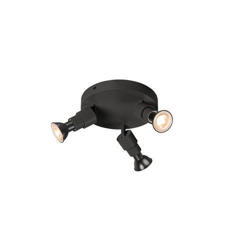 PURI 2.0 Basic rotund 3 x max. 6W GU10 negru
