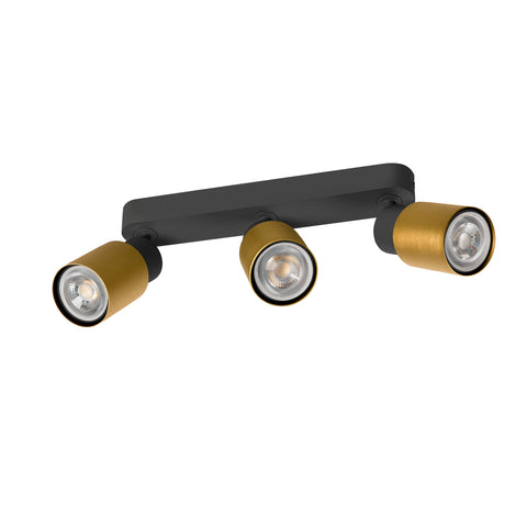 PURI 2.0 Tub lung max. 3x 6W GU10 negru / auriu