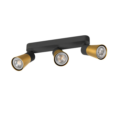 PURI 2.0 Con lung max. 3x 6W GU10 negru / auriu