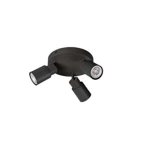 PURI 2.0 Tub rotund max. 3x 6W GU10 negru