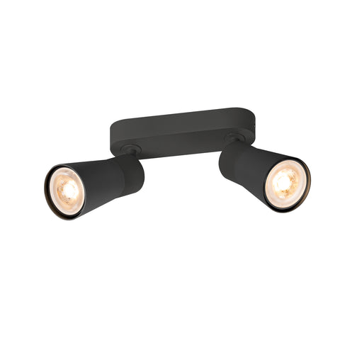 PURI 2.0 Con lung max 2x 6W GU10 negru