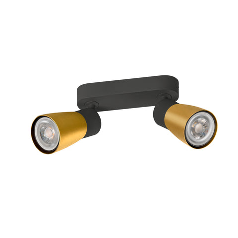 PURI 2.0 Dome lung max 2x 6W GU10 negru / auriu