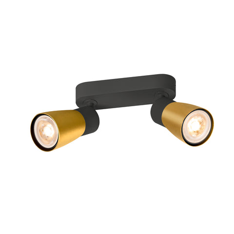 PURI 2.0 Dome lung max 2x 6W GU10 negru / auriu