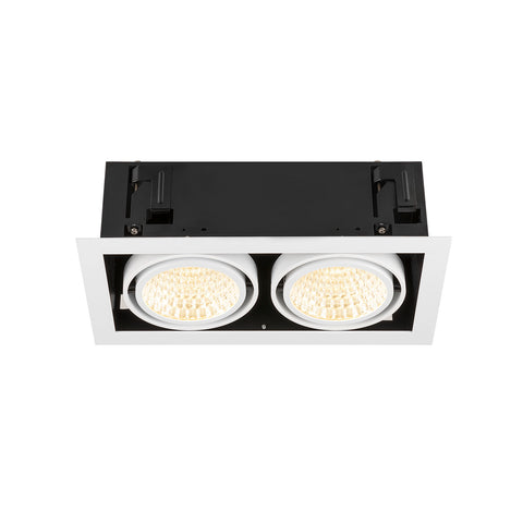 KADUX Plafoniera încasabilă dublă 3K DALI Touch 30° alb