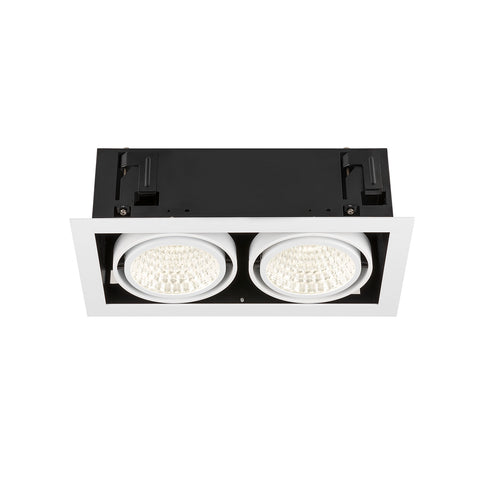 KADUX Plafoniera încasabilă dublă 4K DALI Touch 30° alb