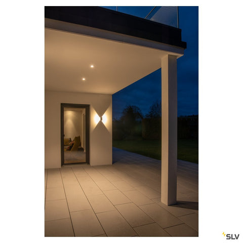 LOGS lampă de perete, pătrată, antracit, 6W LED, alb cald