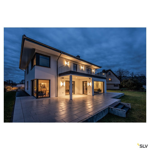 LOGS lampă de perete, pătrată, antracit, 6W LED, alb cald