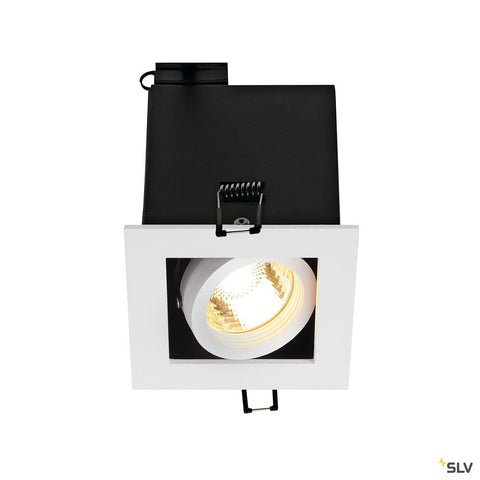 KADUX 1 GU10, patrat, albalb mat, max. 50W