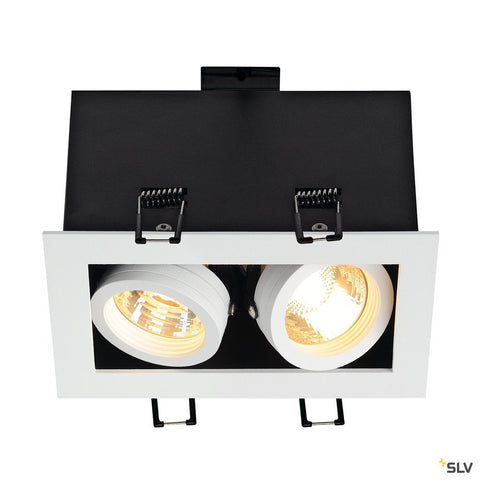 KADUX 2 GU10, patrat, albalb mat, max. 2x50W