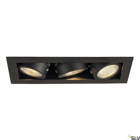 KADUX  LED Triple DL Set 3000K38°, negru mat