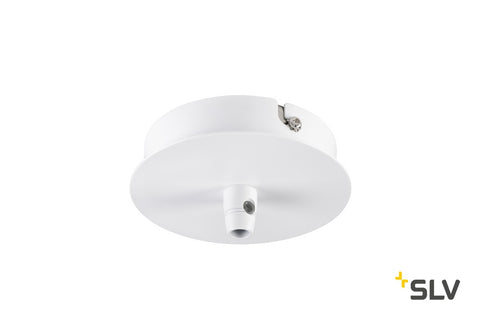 Rozeta suspensie, 1iesire, albrotund, incl. Disp.detens.