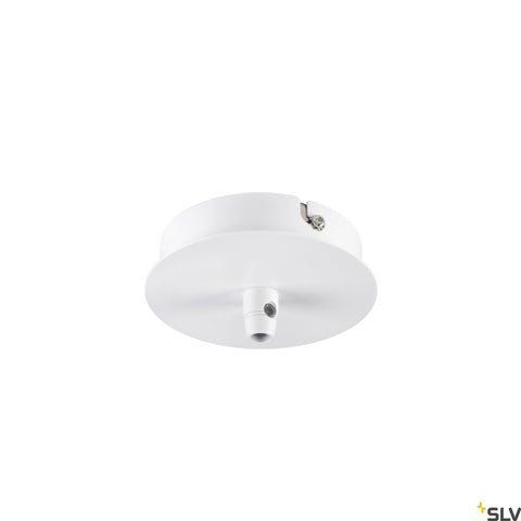 Rozeta suspensie, 1iesire, albrotund, incl. Disp.detens.