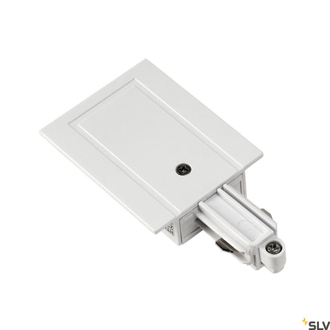 Alimentare 1-ph.șină încastrată, conductor protectie dr, alb