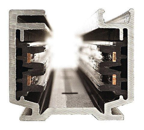 Şină EUTRAC 3 faze 1 metru, gri argintiu