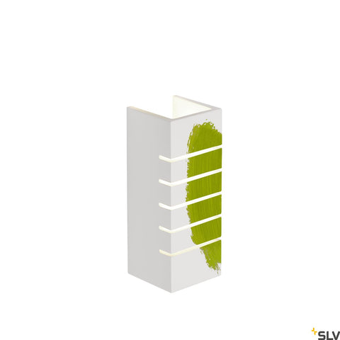 Aplică GL 100 SLOT, pătrat, gips alb, E14, max. 40W