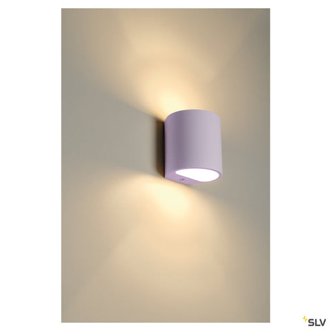 PLASTRA wall lamp, GL 104 ROUND, white plaster, G9, max. 42W