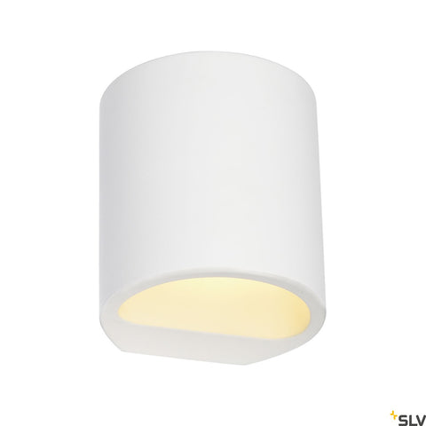 PLASTRA wall lamp, GL 104 ROUND, white plaster, G9, max. 42W